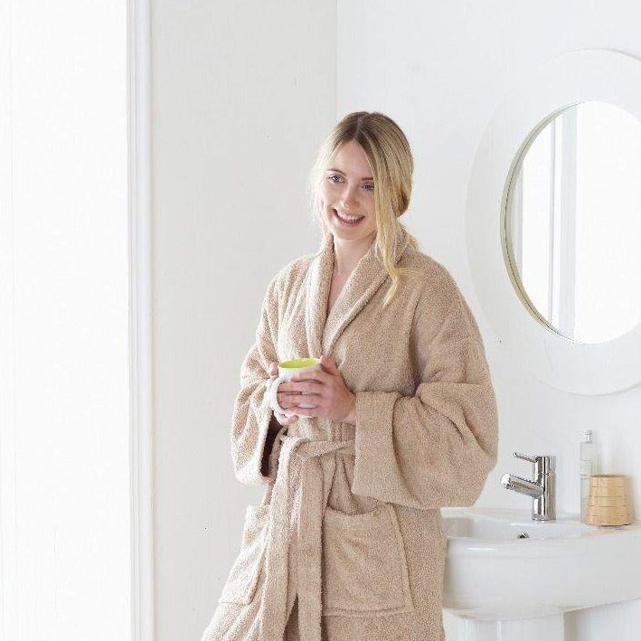 towelling bath robe