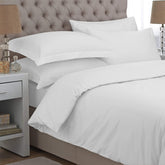 500 Thread Count 100% Egyptian Cotton Sateen Stripe Duvet Cover & Fitted Sheet bedandbathLinens