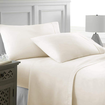 Emperor Hotel Quality TC 400 Flat Sheet Ivory Bed and Bath Linen