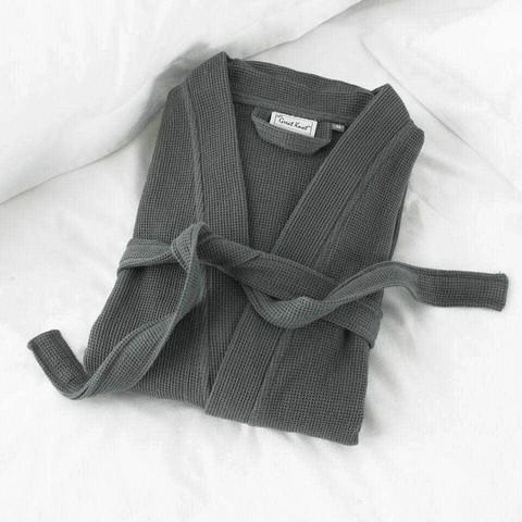 100% combed cotton waffle dressing gown for women and men