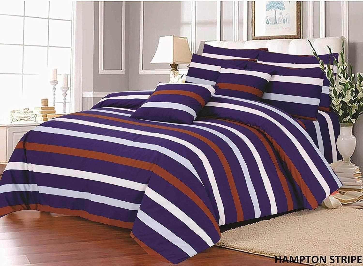 Striped Duvet Covers Set With Pillowcases