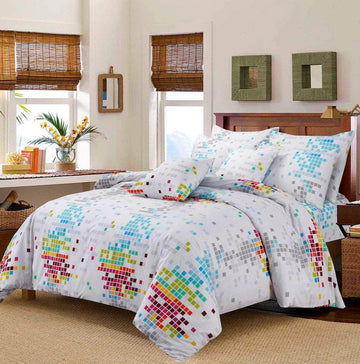 Printed Helen Duvet Cover Set With Pillowcases Quilt Bedding Sets