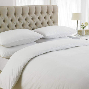 White Hotel Quality Bedding sets Fitted Sheet/ Flat Sheet/ Bag Style Duvet Covers