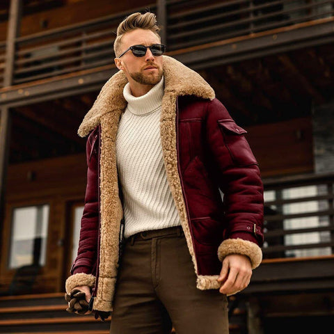 MEN'S CAMEL LEATHER JACKET 