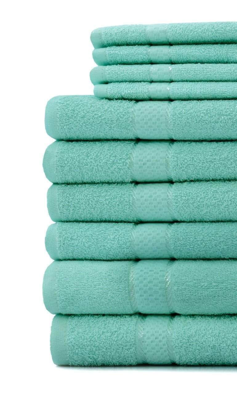 10 PIECES BALE TOWEL SET 100% COTTON FACE HAND BATH TOWEL bedandbathLinens