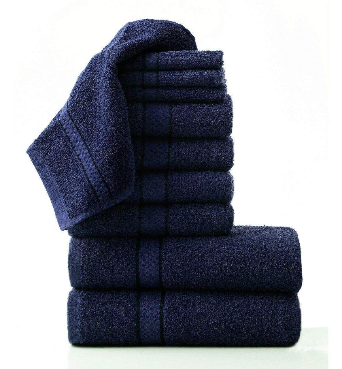 10 PIECES BALE TOWEL SET 100% COTTON FACE HAND BATH TOWEL bedandbathLinens