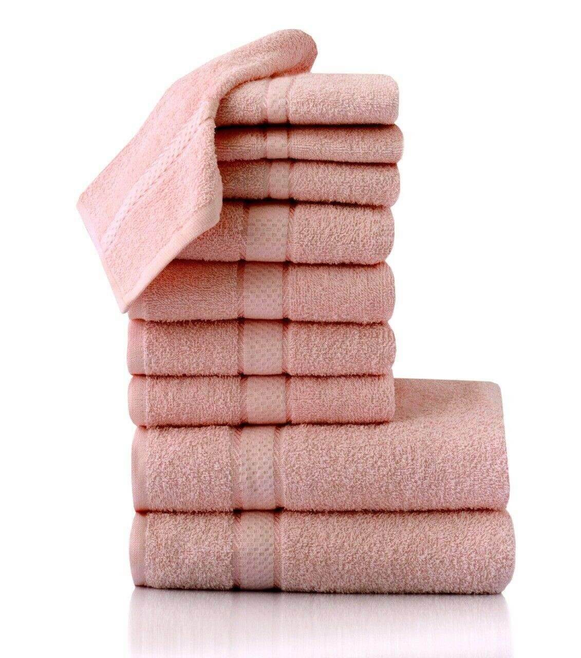 10 PIECES BALE TOWEL SET 100% COTTON FACE HAND BATH TOWEL bedandbathLinens