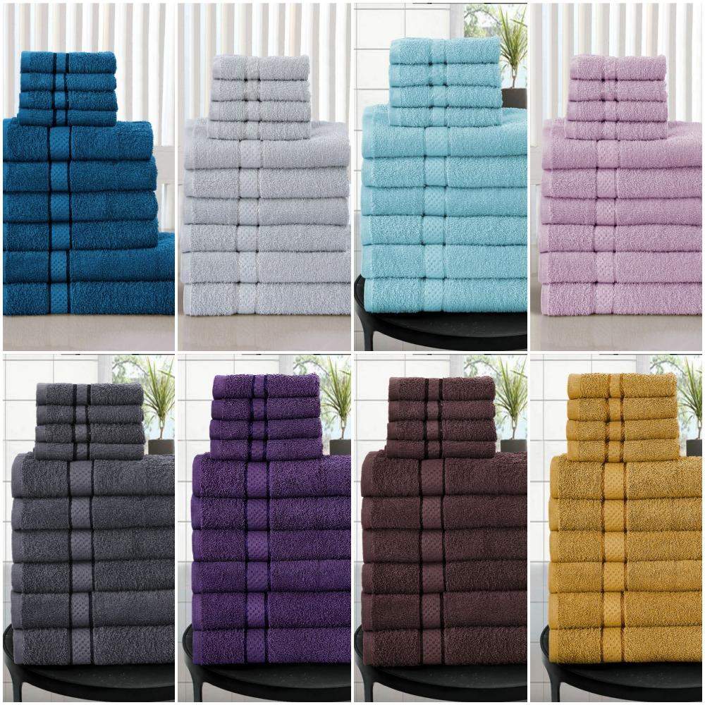 10 PIECES BALE TOWEL SET 100% COTTON FACE HAND BATH TOWEL bedandbathLinens