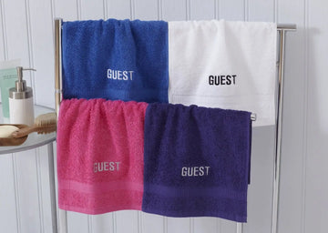 100% Cotton Guest Towel 500 GSM Pure Natural Towels (Set of 5) Bed and Bath Linen