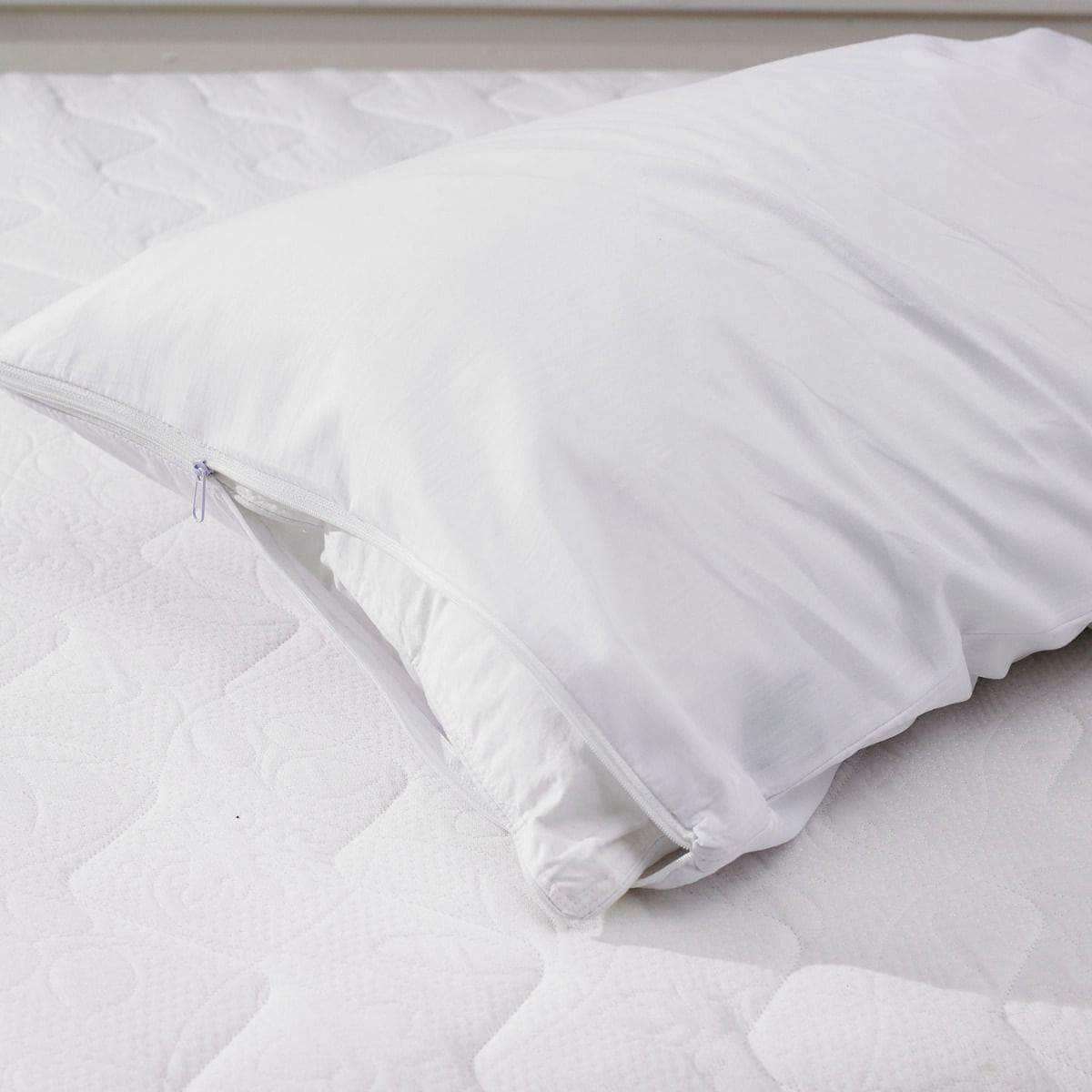 100% Cotton Pillow Protector With Zipper BedandbathLinen