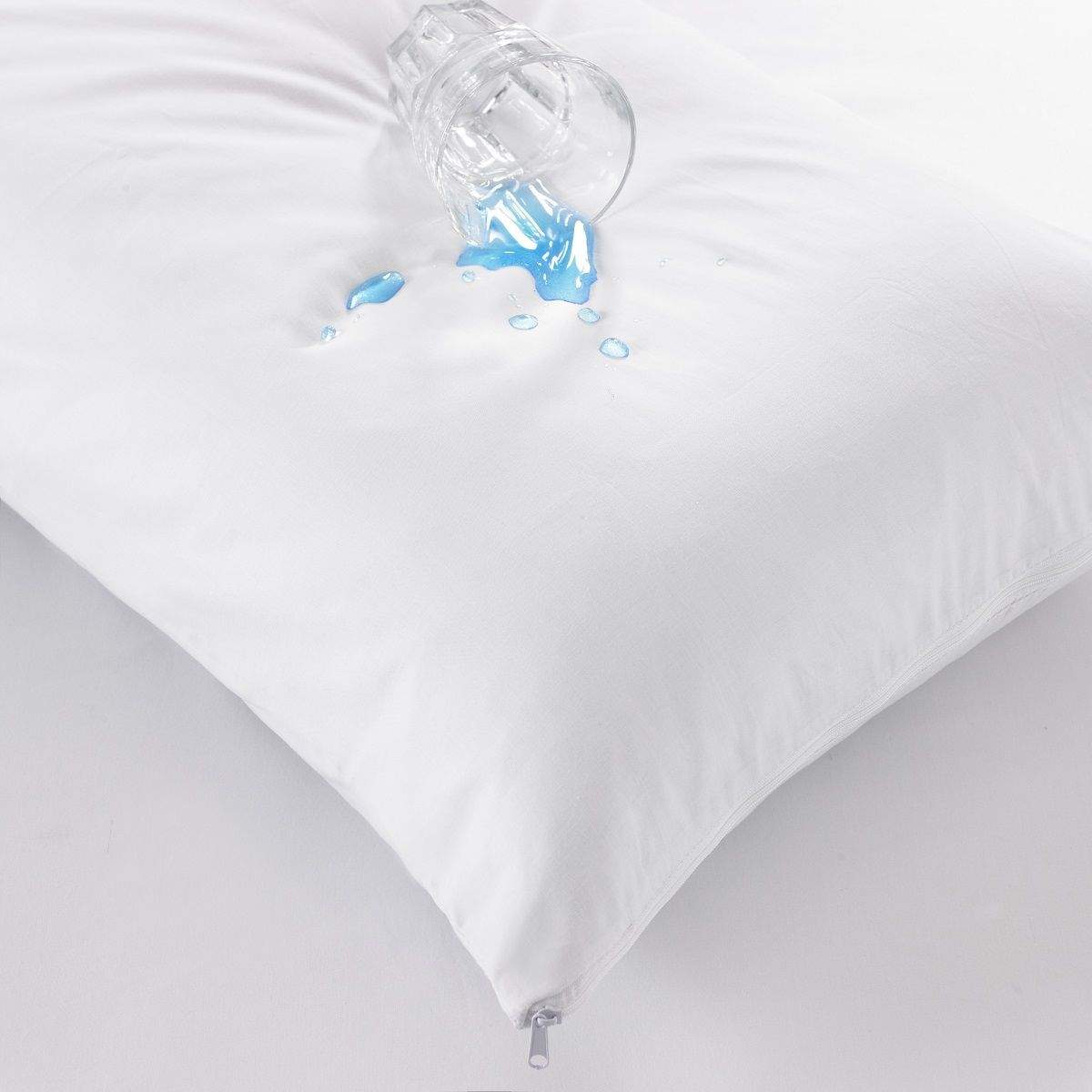 100% Cotton Pillow Protector With Zipper BedandbathLinen