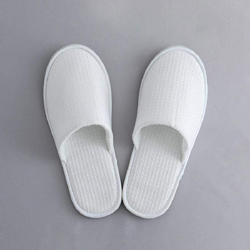 100% Cotton Waffle Hotel Bath Spa Slipper Pair Bed and Bath Linen