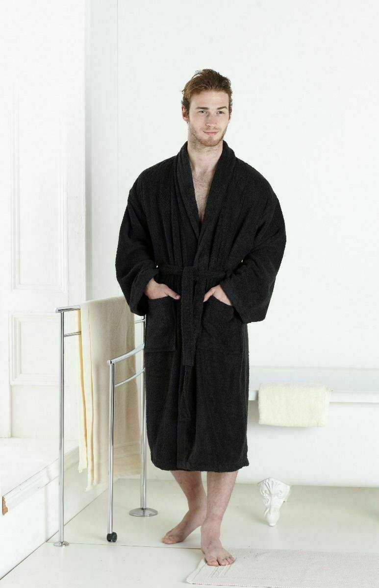 100% EGYPTIAN COTTON TERRY TOWEL DRESSING GOWN TOWELLING BATHROBE bedandbathLinens