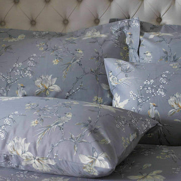 100% Egyptian Cotton Floral Bird Duvet Cover Sateen Quilt Bedding Set With Pillowcase