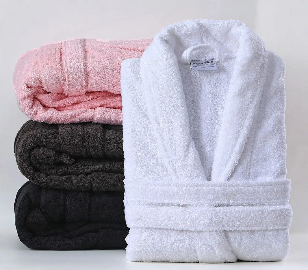100 Egyptian Cotton, Dressing Gown Towelling Bathrobe Bed and Bath Linen