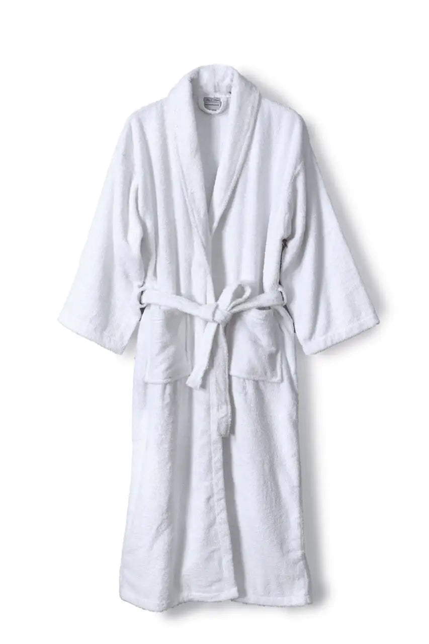 Unisex, 100% Egyptian Cotton, Terry Toweling Dressing Gown (Shawl Collar)