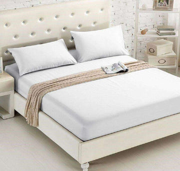 200 Thread Count Fitted Sheet Bed Sheets 100% Cotton Hotel Quality Fit Bed Cover