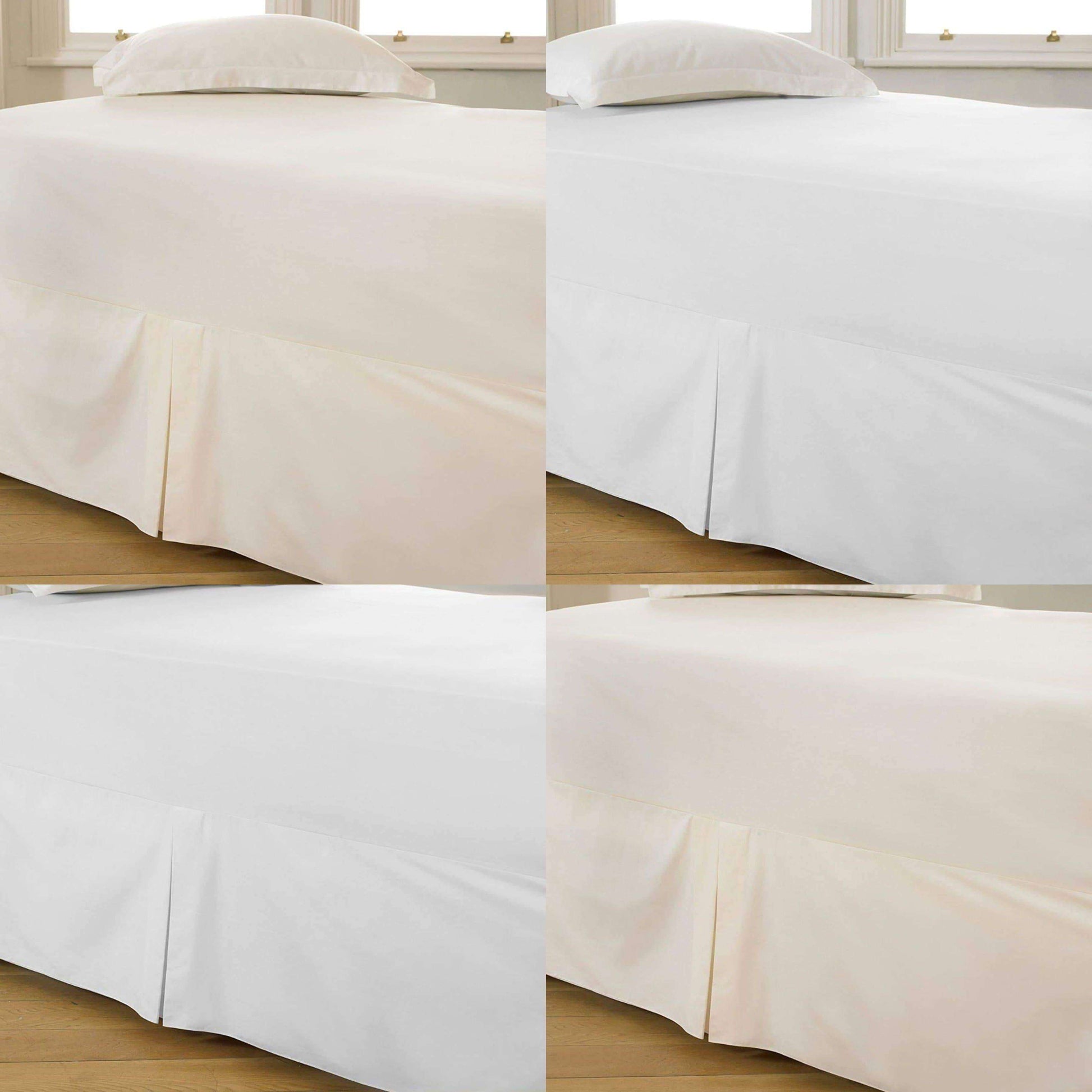 200TC Deep 40cm Fitted Valance Sheet 100% Egyptian cotton BedandbathLinen