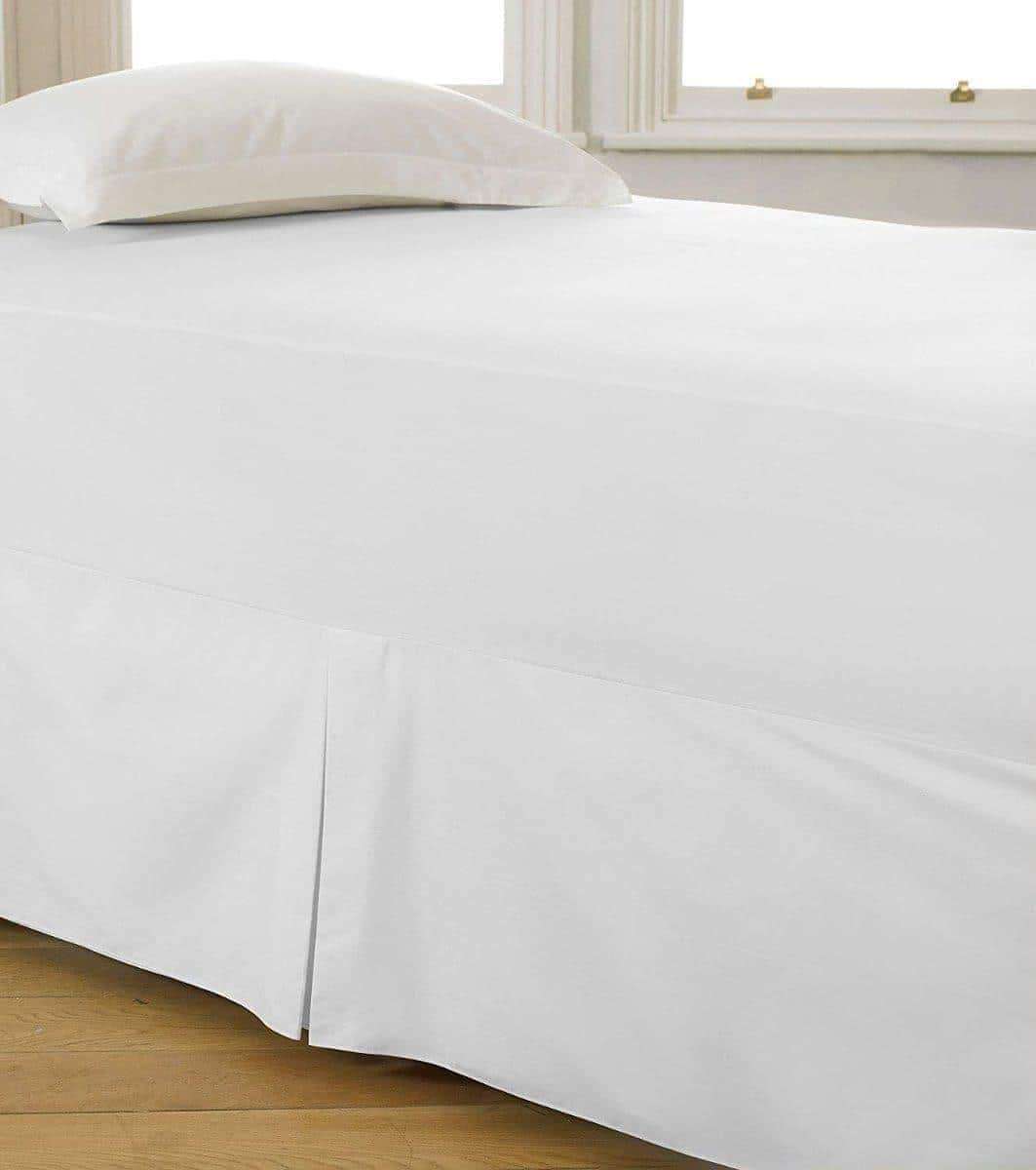 200TC Deep 40cm Fitted Valance Sheet 100% Egyptian cotton BedandbathLinen