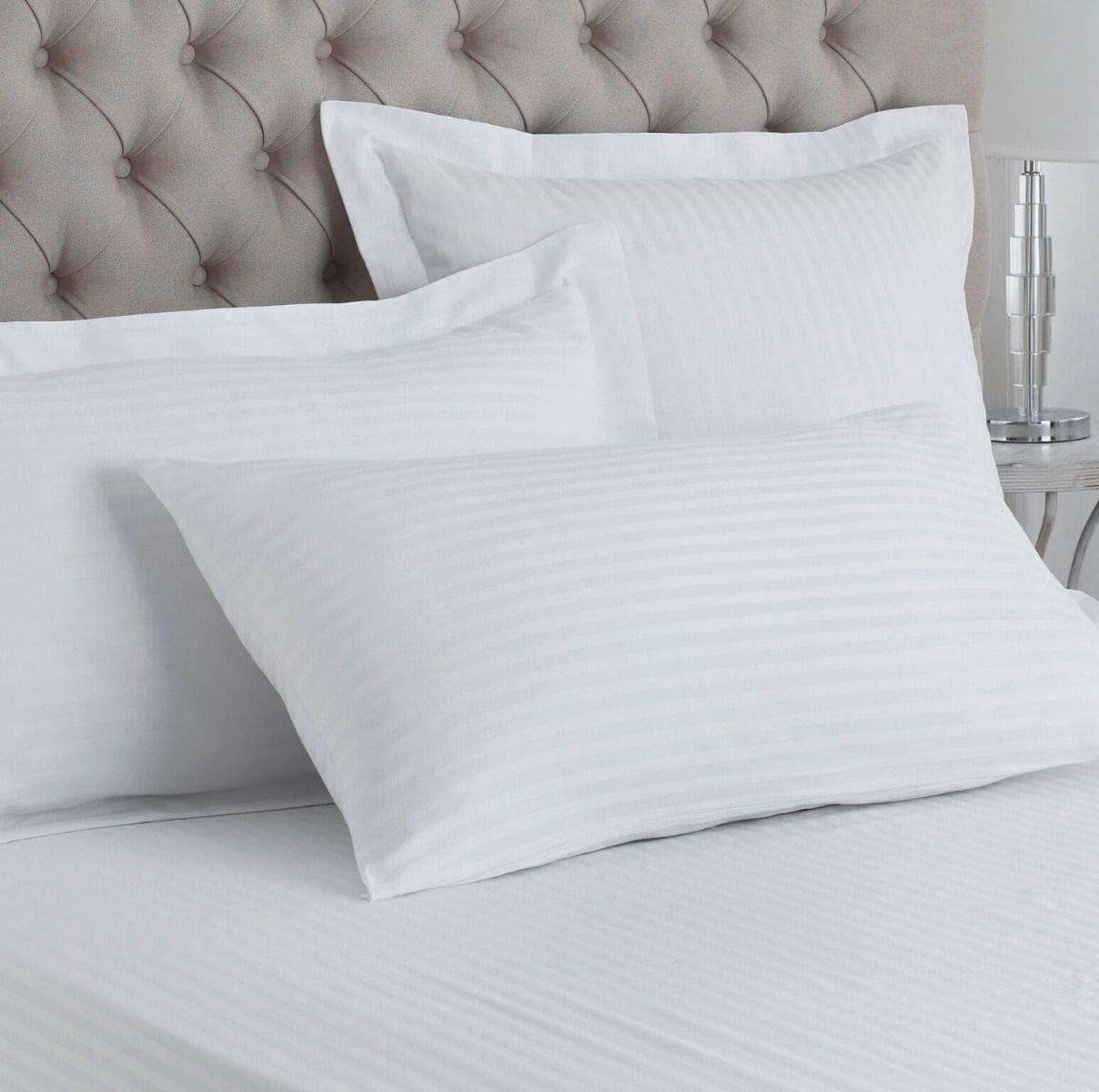 250 Thread Count Sateen Stripe 100% Egyptian Cotton Pillow cases Bed and Bath Linen