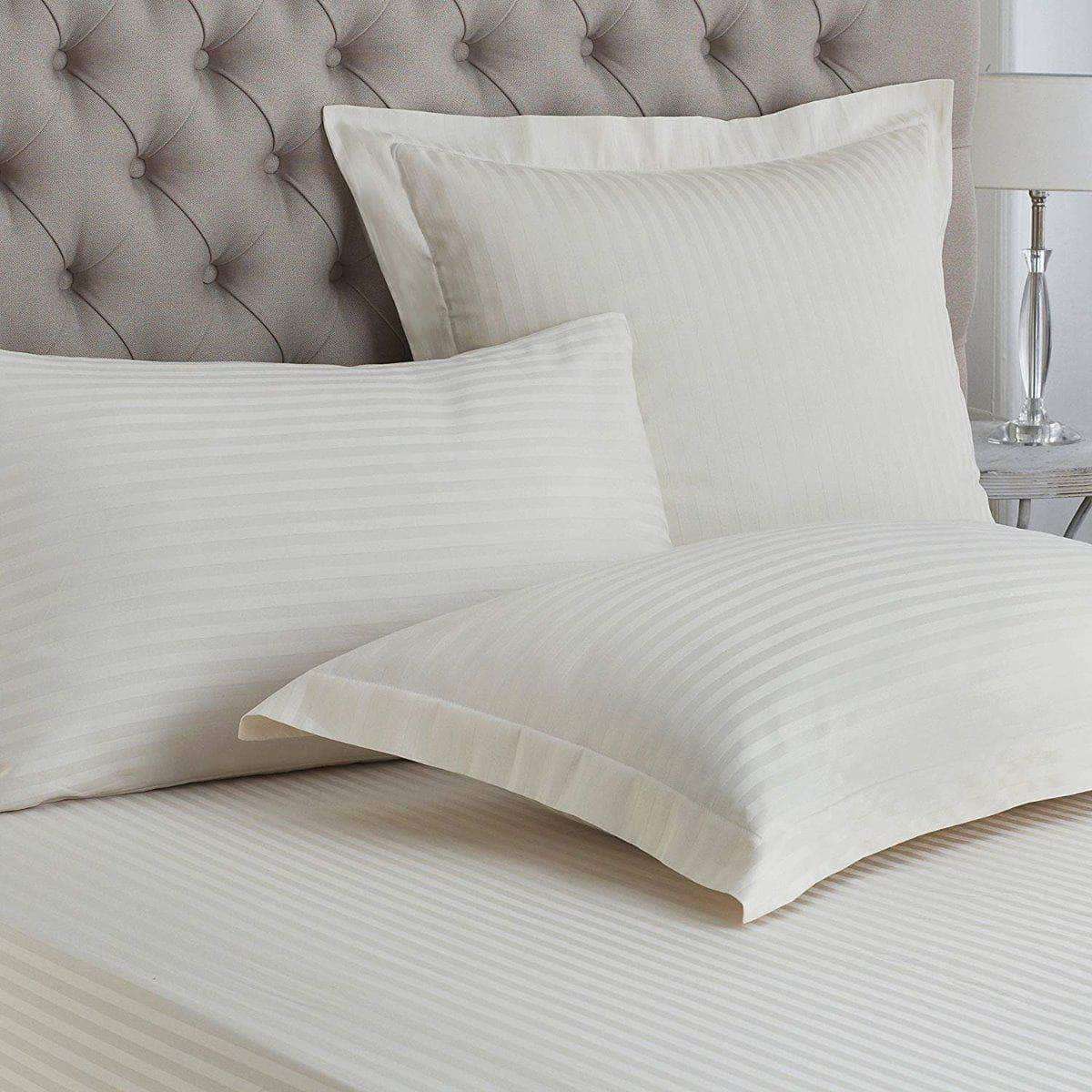 250 Thread Count Sateen Stripe 100% Egyptian Cotton Pillow cases Bed and Bath Linen