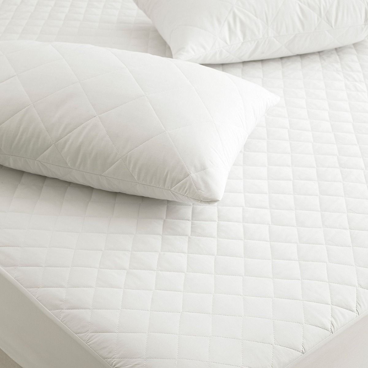 30cm Deep Corner Elasticized Bangor Luxury Quilted Mattress Protector Bed and Bath Linen