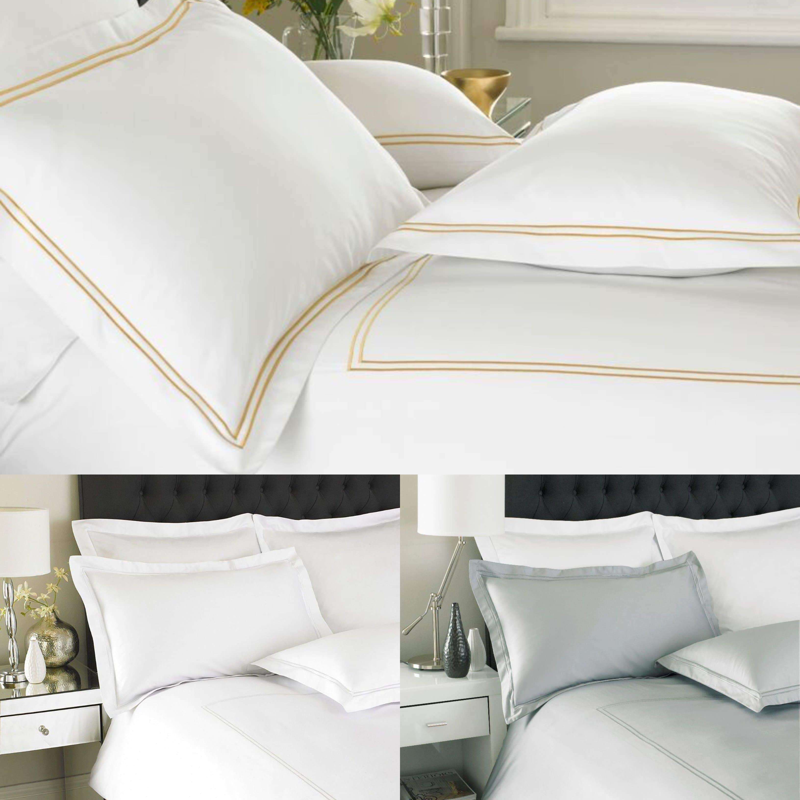 400 thread Duvet Set 2 Row Cord 100% Egyptian cotton All Sizes BedandbathLinen