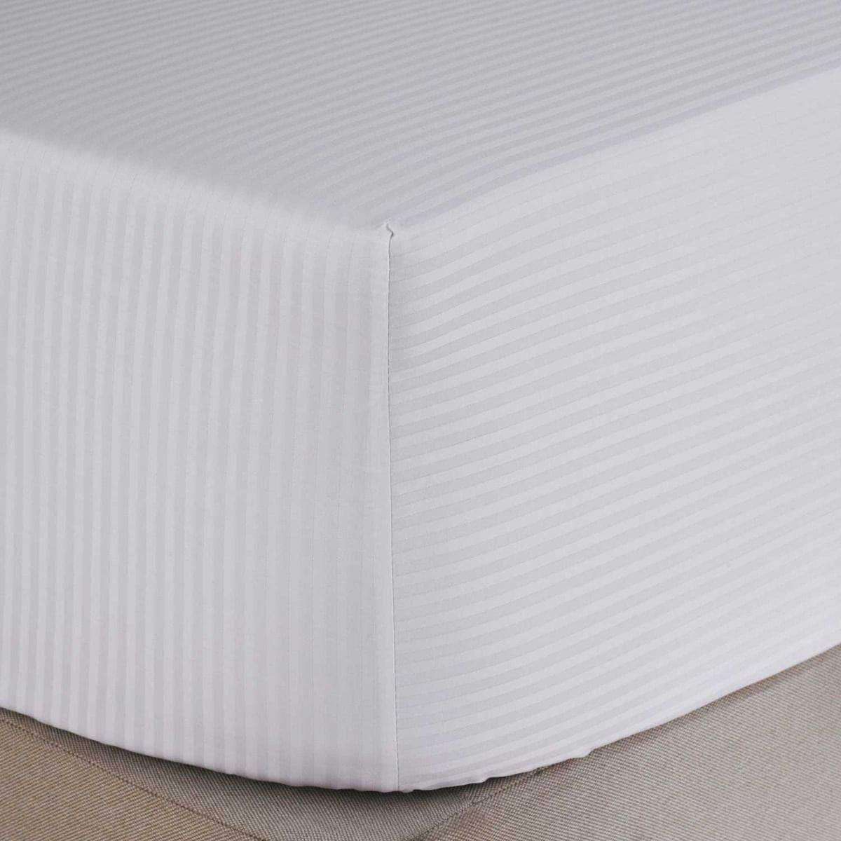 500 TC 100% Egyptian Cotton Sateen Stripe Duvet Cover & Fitted Sheet bedandbathLinens