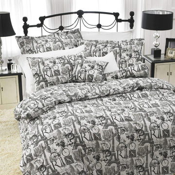 Eiffel Tower Paris Duvet Bedding Set With Pillowcases