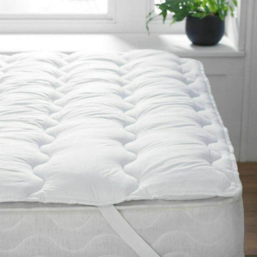 Extra Deep Bedding Quilted Mattress topper 100% Microfiber All Size BedandbathLinen