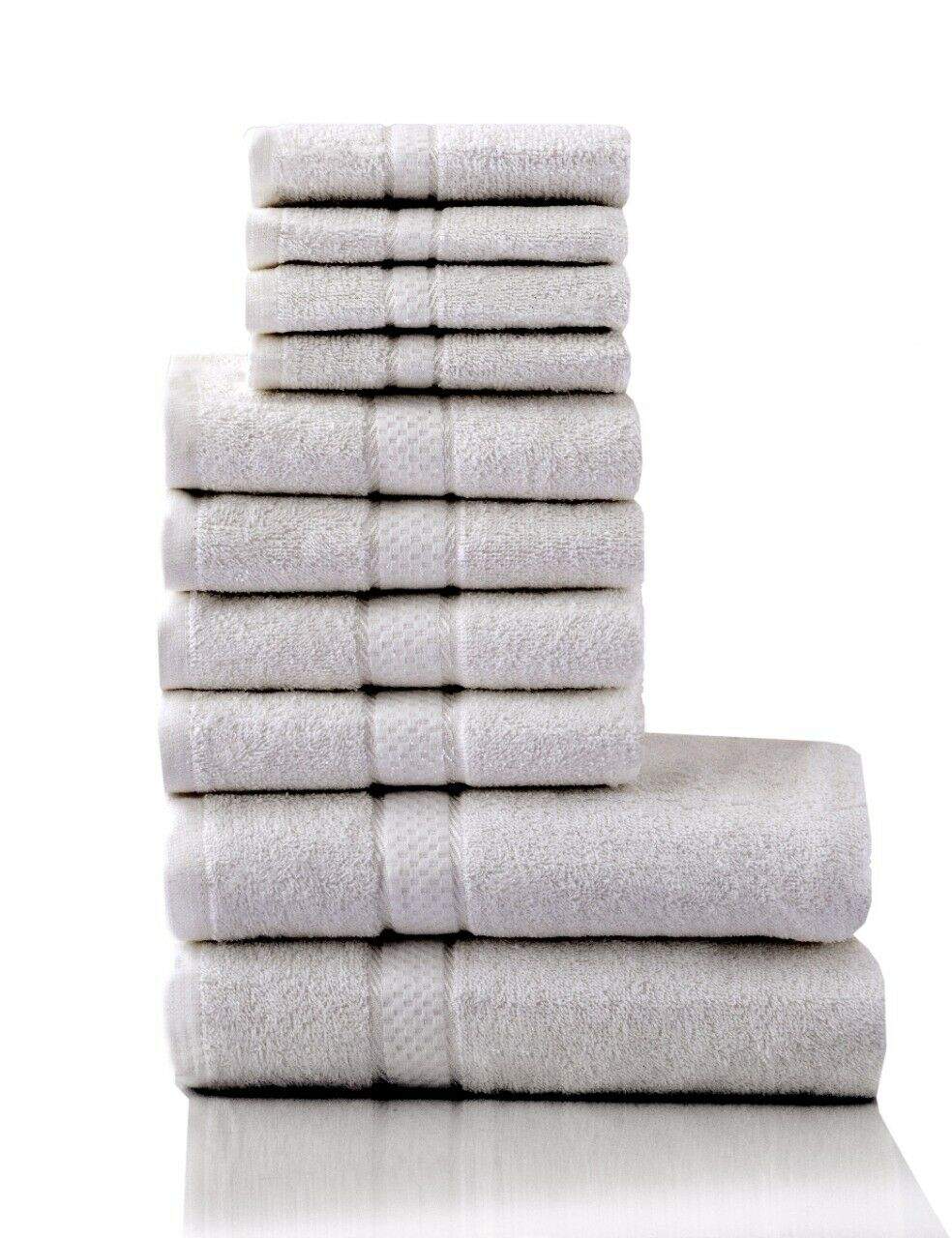 GIFT SET 10 PCS TOWEL BALE SET 100% COTTON TOWEL SETS HAND BATH & FACE TOWELS Bed and Bath Linen