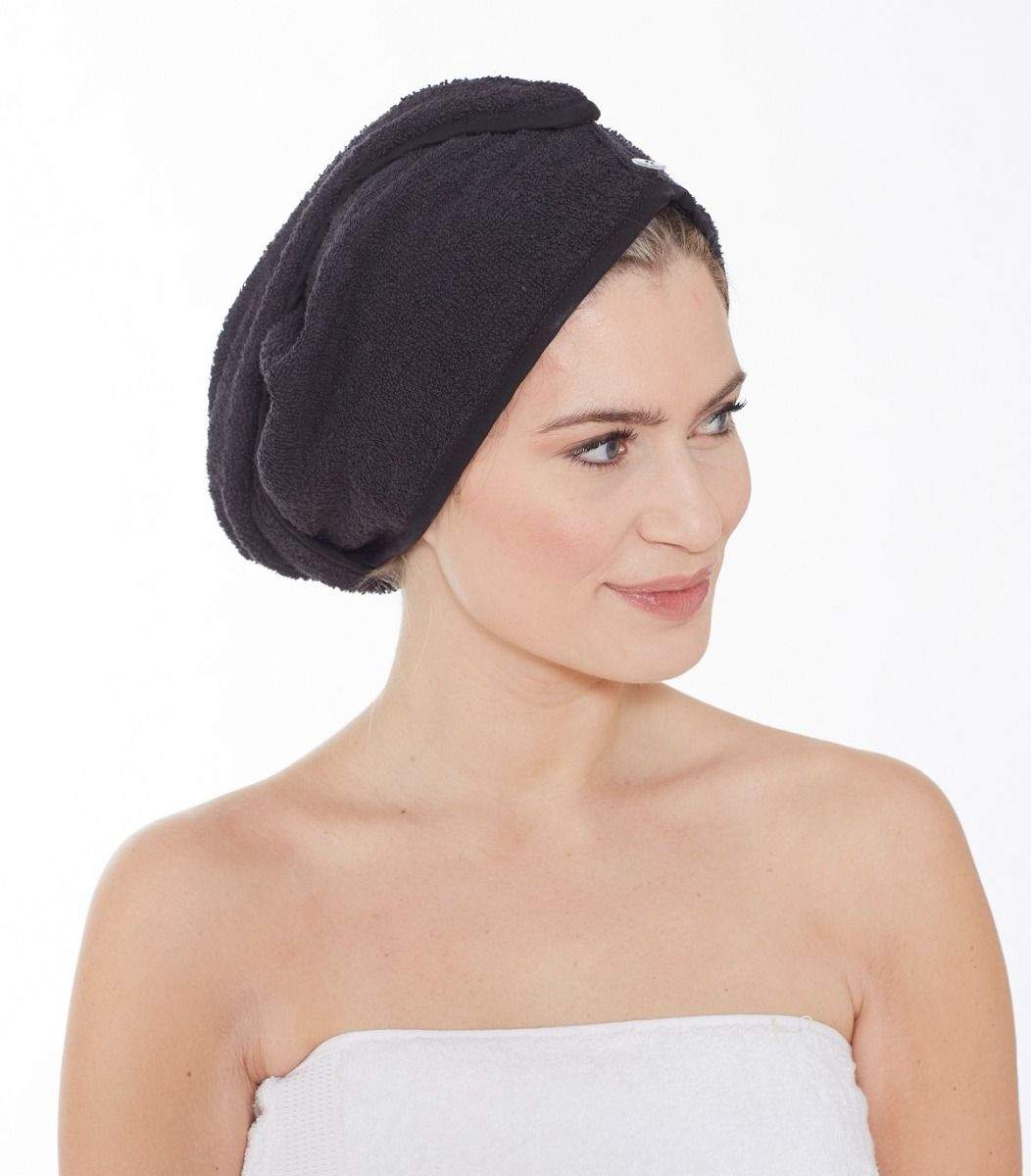 HIGH QUALITY 100% COMBED COTTON RYE COTTON HAIR TURBAN PAIR Bed and Bath Linen