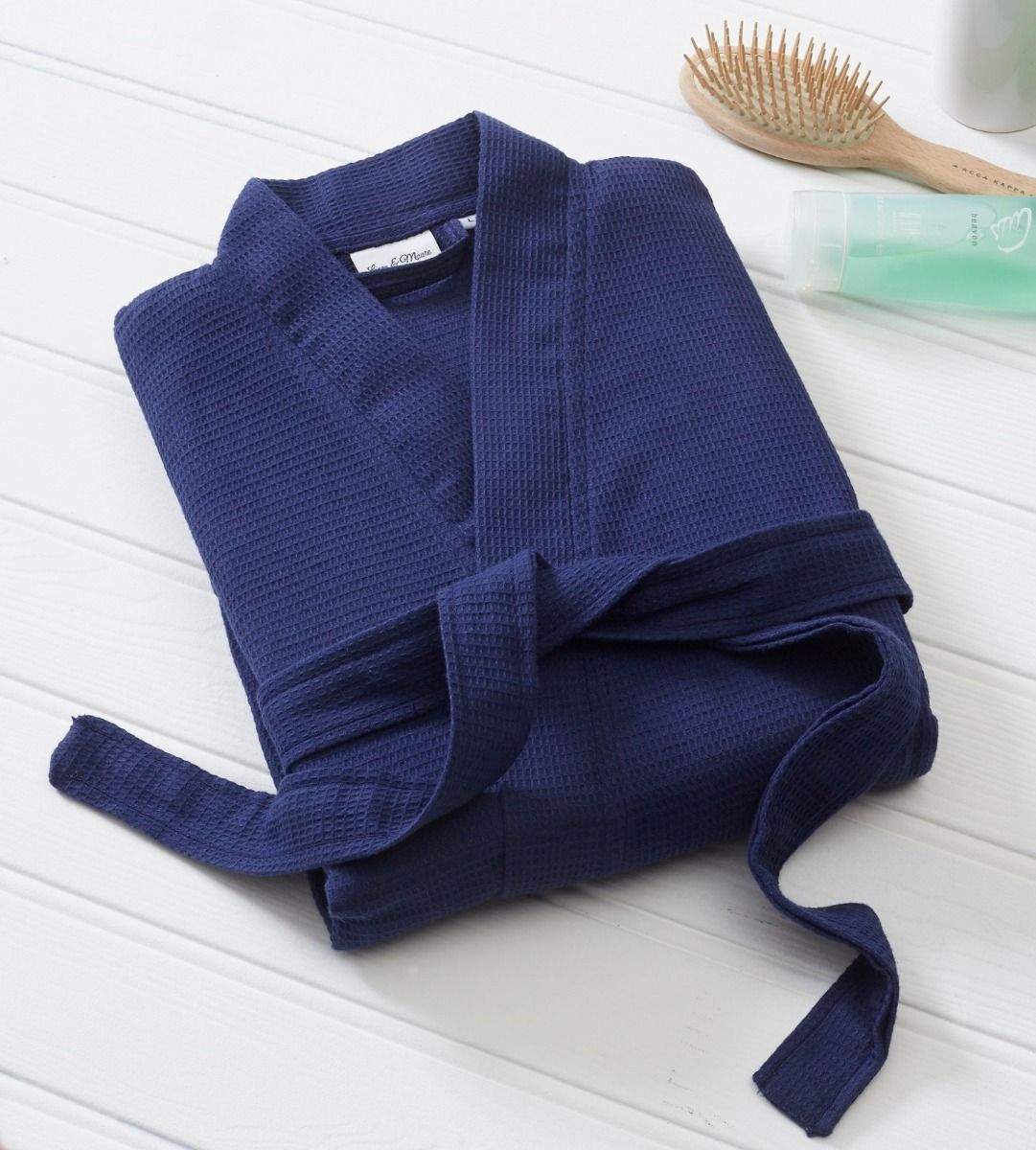Hotel Quality Robes 100 Cotton Kimono Waffle Bathrobe Bed and Bath Linen