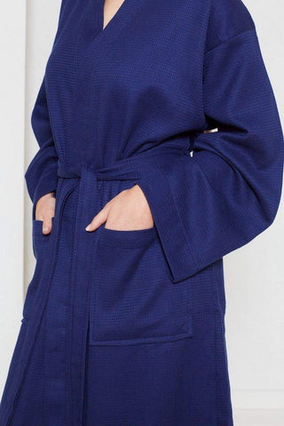 Ladies cotton waffle robe