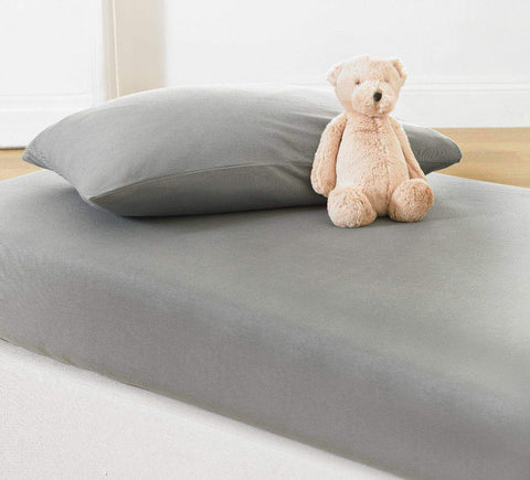 Kids 100% Cotton Jersey Fabric Fitted Sheet & Pillowcases Bed and Bath Linen
