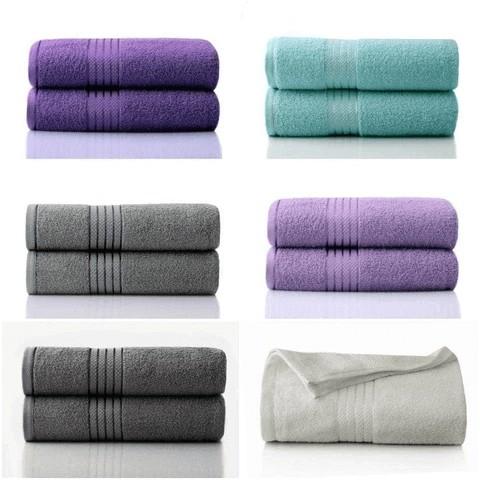 LARGE 100% COTTON BATH SHEET TOWELS BATHROOM SPA TOWEL SET PACK OF 2 bedandbathLinens