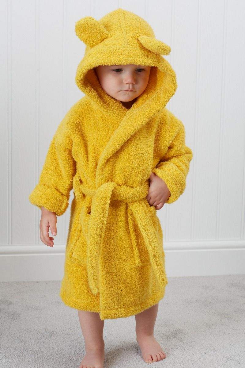 LUXURIOUS ZERO TWIST COTTON KIDS BATHROBES TERRY TOWELLING UNISEX BATH ROBE Bed and Bath Linen