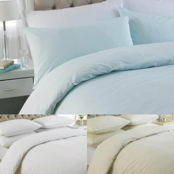 LUXURY 200TC PLAIN 100% EGYPTIAN COTTON DUVET COVER SET