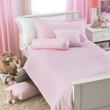 Luxury 100 % Poly Cotton Gingham Checked Pair of Curtains