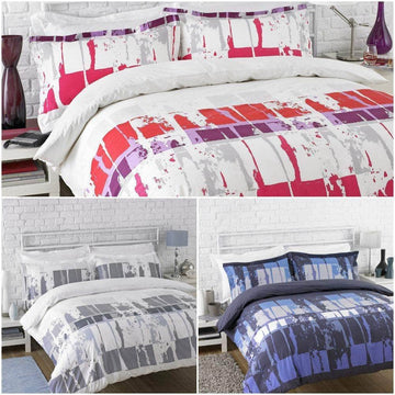 Luxury Buckingham Block Print Printed Duvet Set Bed and Bath Linen