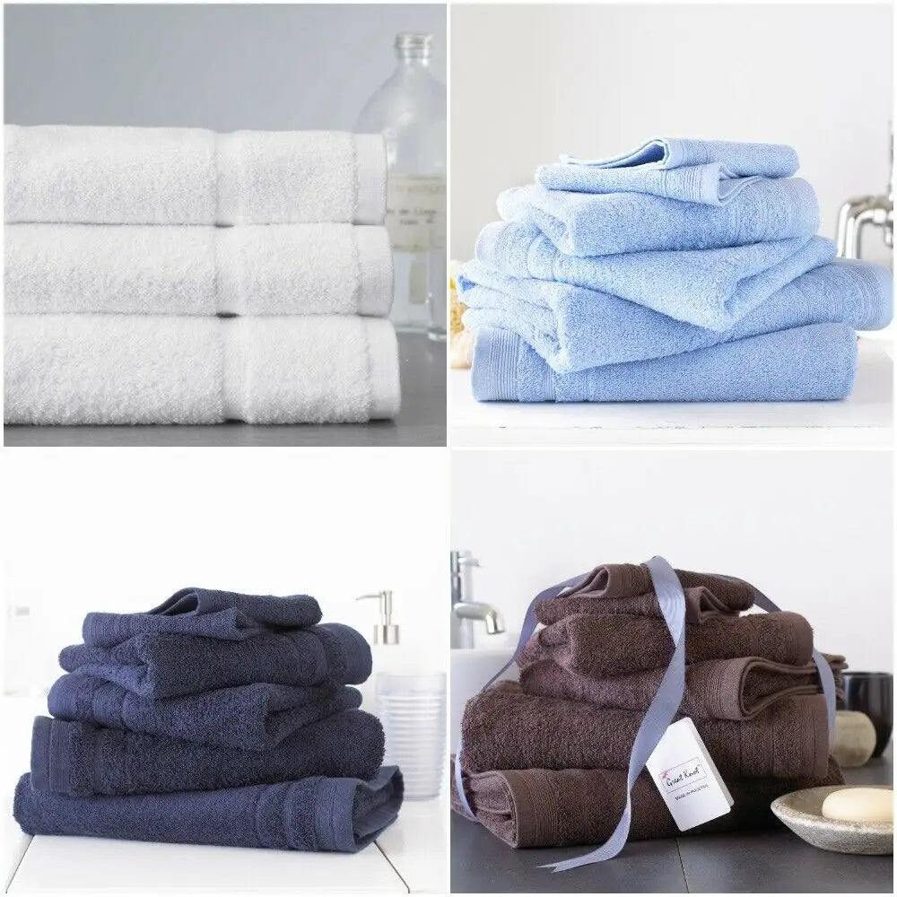 Luxury Hotel Quality 500 GSM 100% Cotton Multi Color Towel Sets Bed and Bath Linen