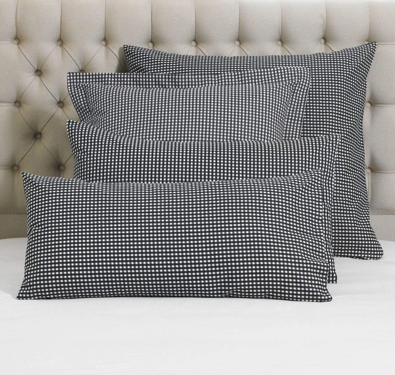 black checkered pillowcases