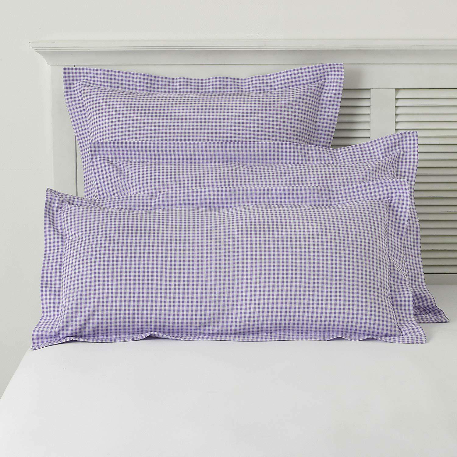 blue checkered pillowcases