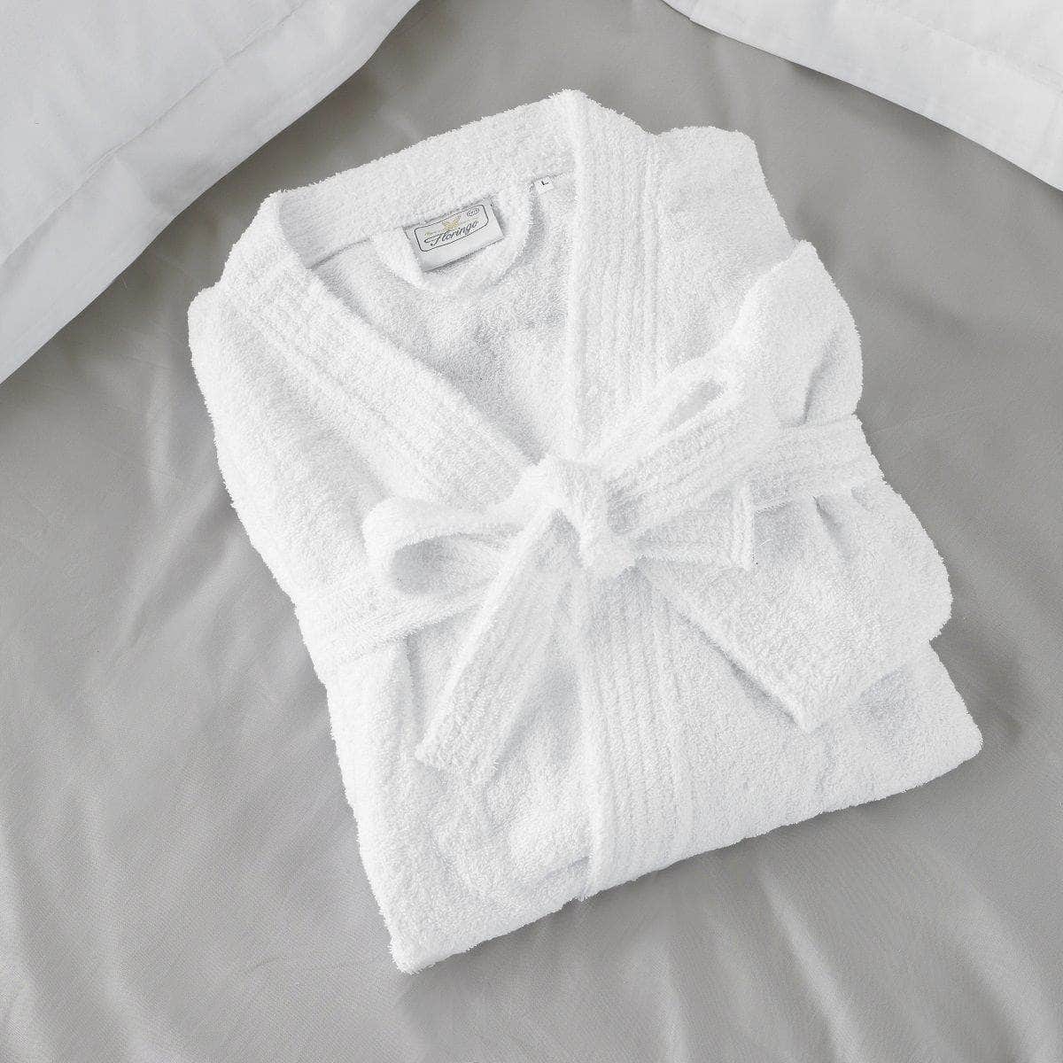 Pure White Robe Luxury White Kimono Style Bath Robe - Bed And Bath Linen – Bed and Bath ...