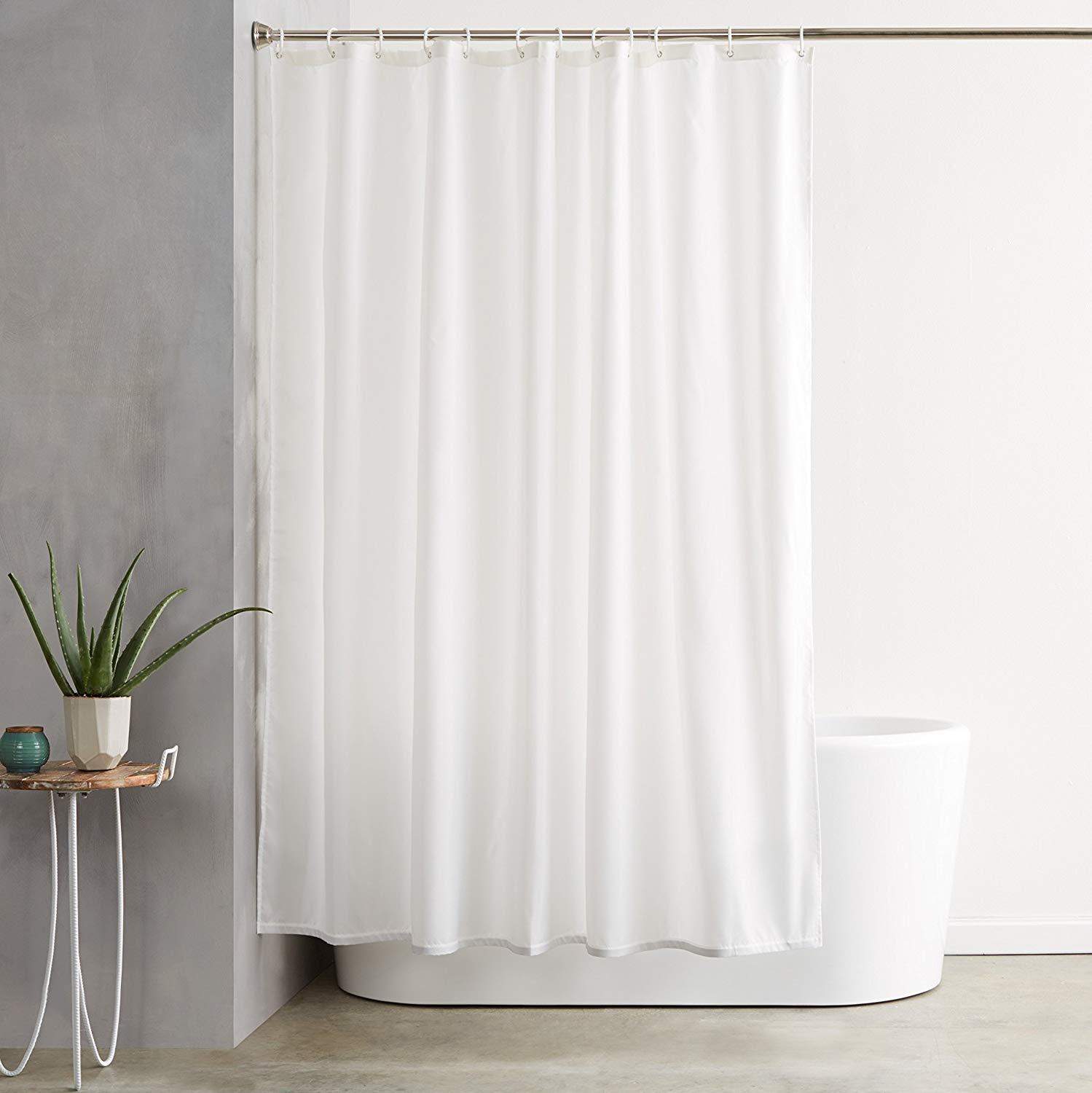 Luxury White Shower Curtains Shower Curtains 100% Polyester BedandbathLinen