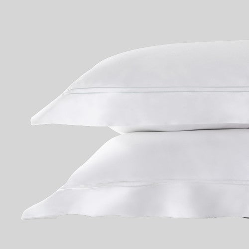 Plain white corded DUVET COVER SET