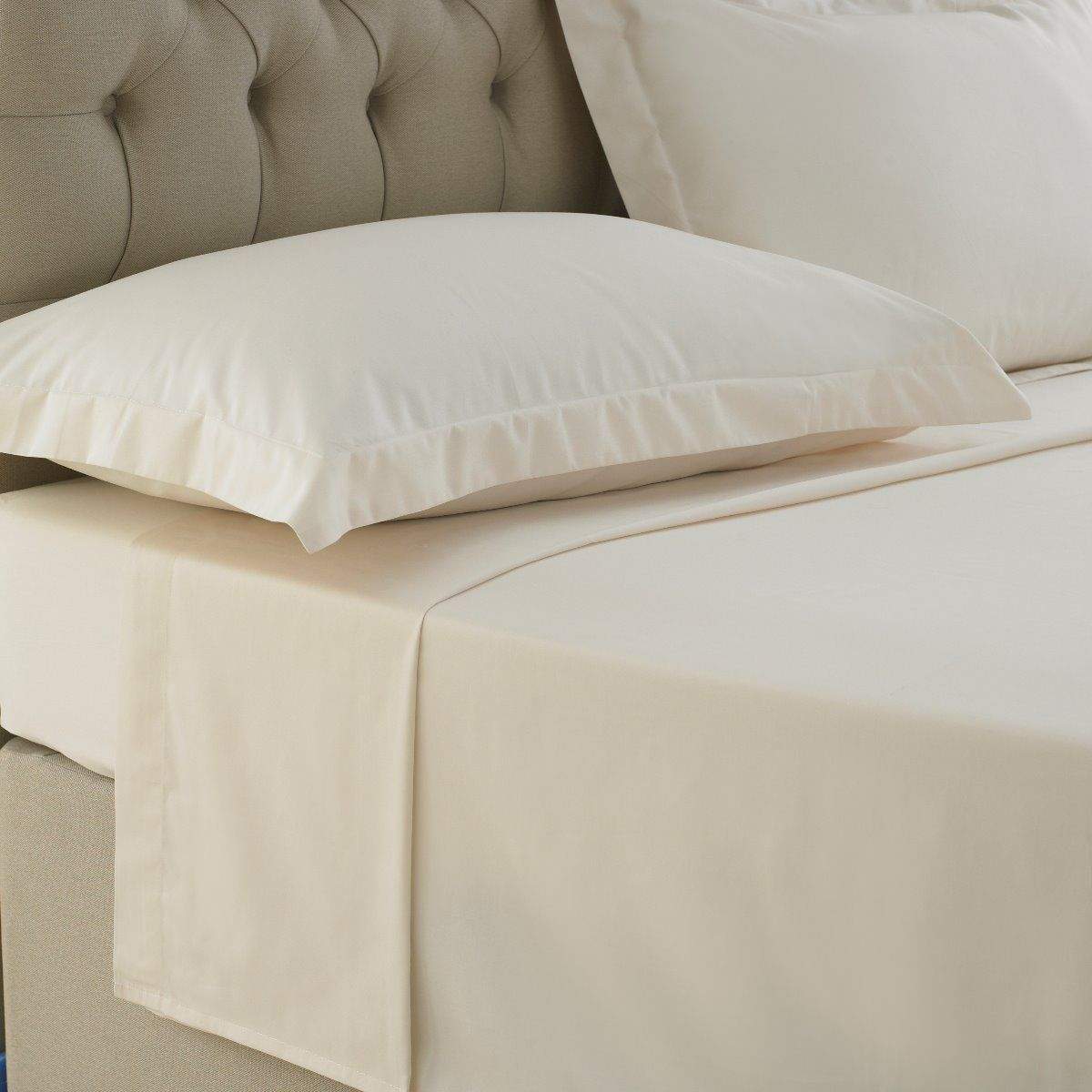 Plain 100% Egyptian Cotton 200 TC Flat Bed Sheets Luxury Single Double King Sizes Bed and Bath Linen