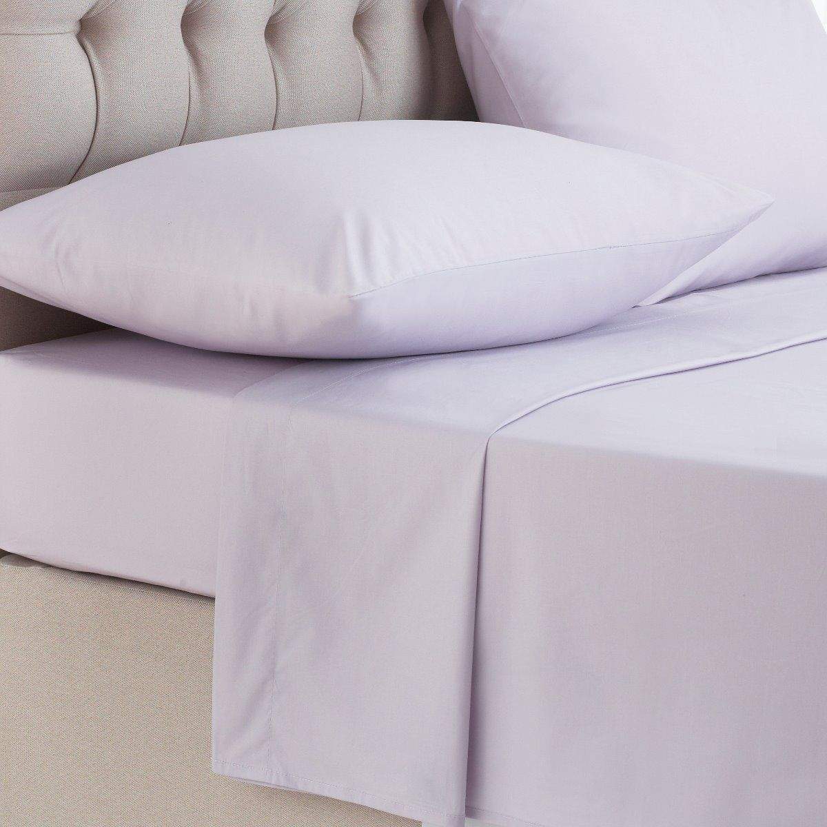 Plain 100% Egyptian Cotton 200 TC Flat Bed Sheets Luxury Single Double King Sizes Bed and Bath Linen