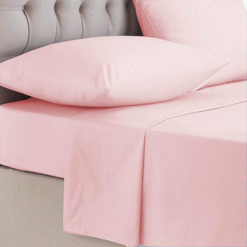 Plain 100% Egyptian Cotton 200 TC Flat Bed Sheets Luxury Single Double King Sizes