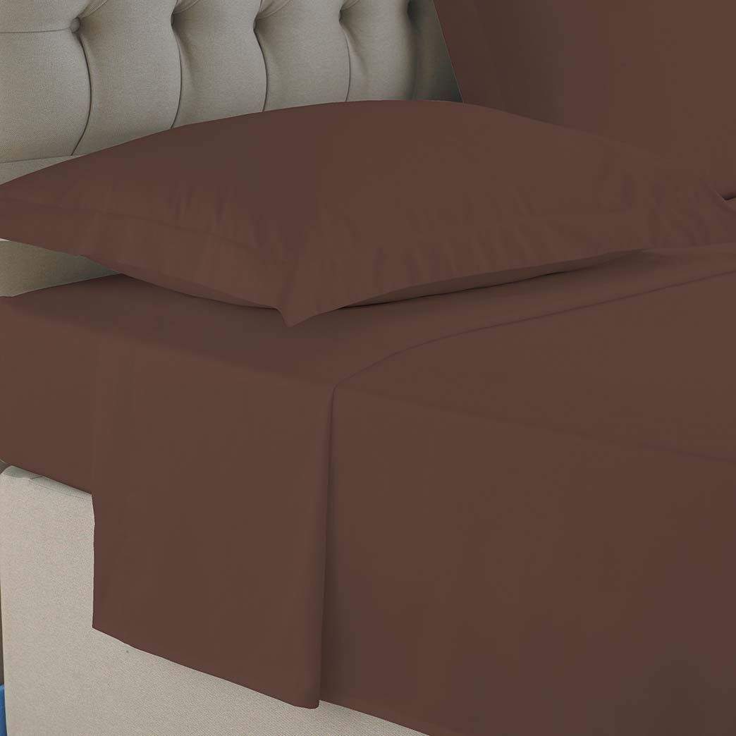 Plain 100% Egyptian Cotton 200 TC Flat Bed Sheets Luxury Single Double King Sizes Bed and Bath Linen